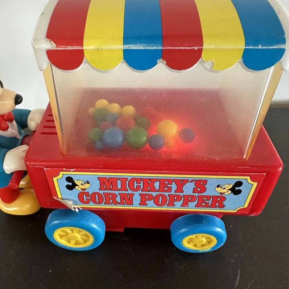 Vintage Mickey Mouse‎ Musical Corn Popper Toy Lights Up Only Disney
